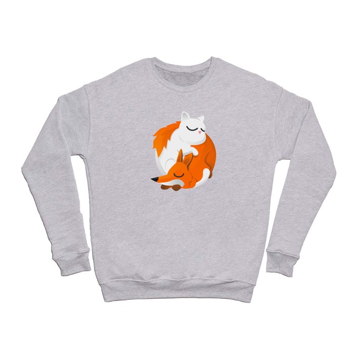 Fox and cat Crewneck Sweatshirt