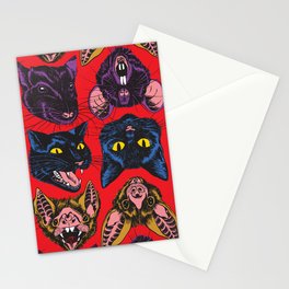 Bats! Cats! Rats! Stationery Cards