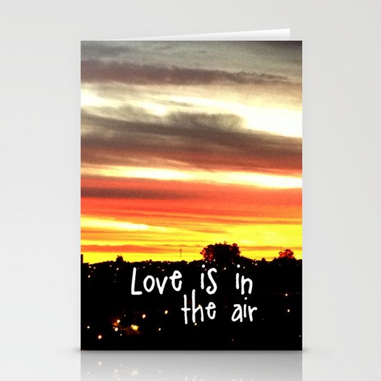 Love is in the air Stationery Cards