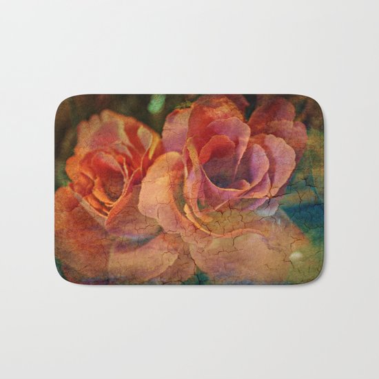 Vintage Roses Bath Mat