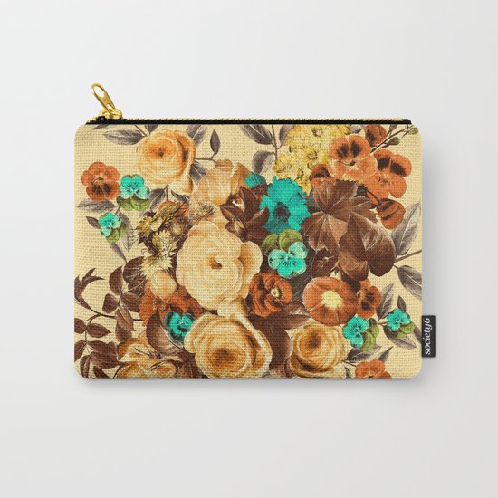 Watercolor Floral Pattern Carry-All Pouch