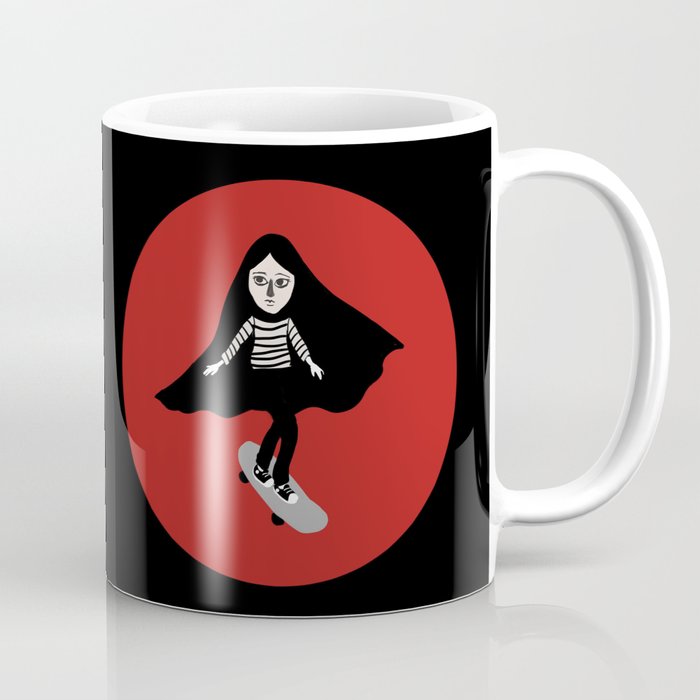 A girl walks home alone at night  Coffee Mug