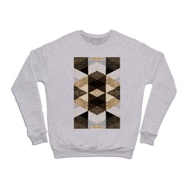 Geometry repeat pattern with texture background Crewneck Sweatshirt