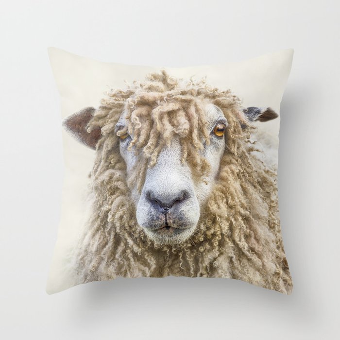 Longwool Sheep Throw Pillow