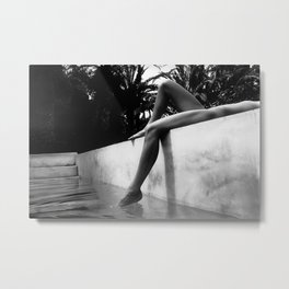 Dip your toes into the water, female form black and white photography - photographs Metal Print | Black, Nude, Poster, Photo, Keywest, And, Swimmingpool, Sexy, Mexico, Body 