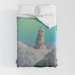 This is Not Easter Island Duvet Cover