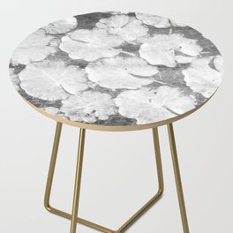 gray ruffled plant Side Table