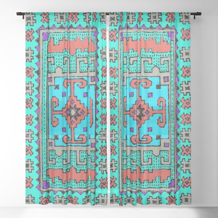 Bohemian rug 23. Sheer Curtain