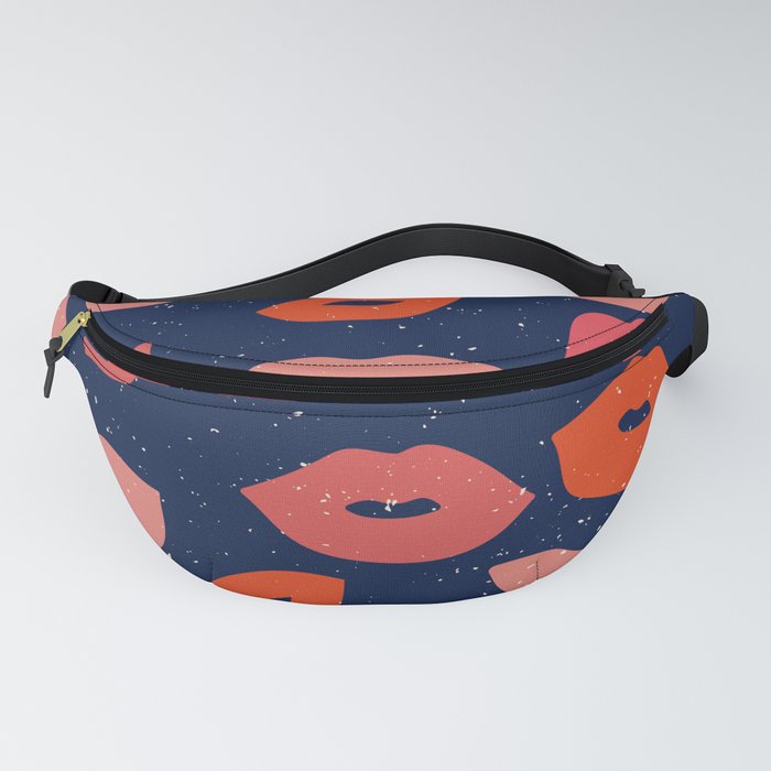 Vector background with Lips seamless pattern for wedding and Valentine's Fanny Pack