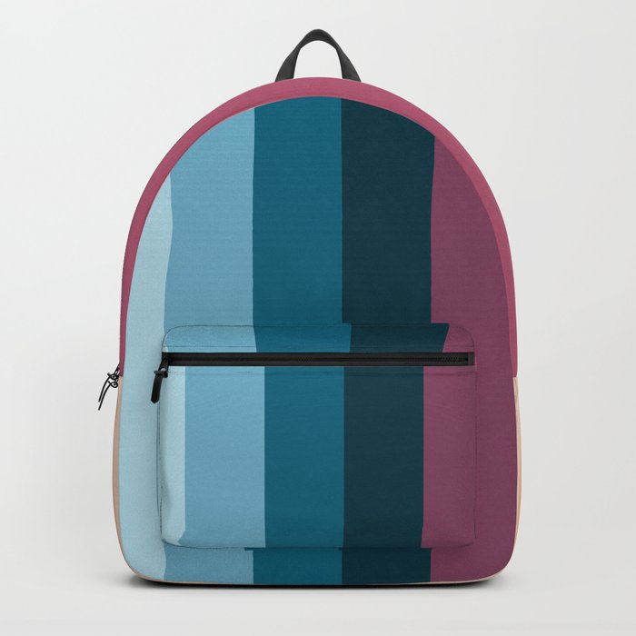 striped pattern, colorful sunset color stripes v (1/4 of sunset color set) Backpack