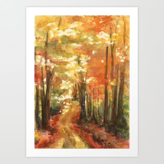 Autumn Path Art Print