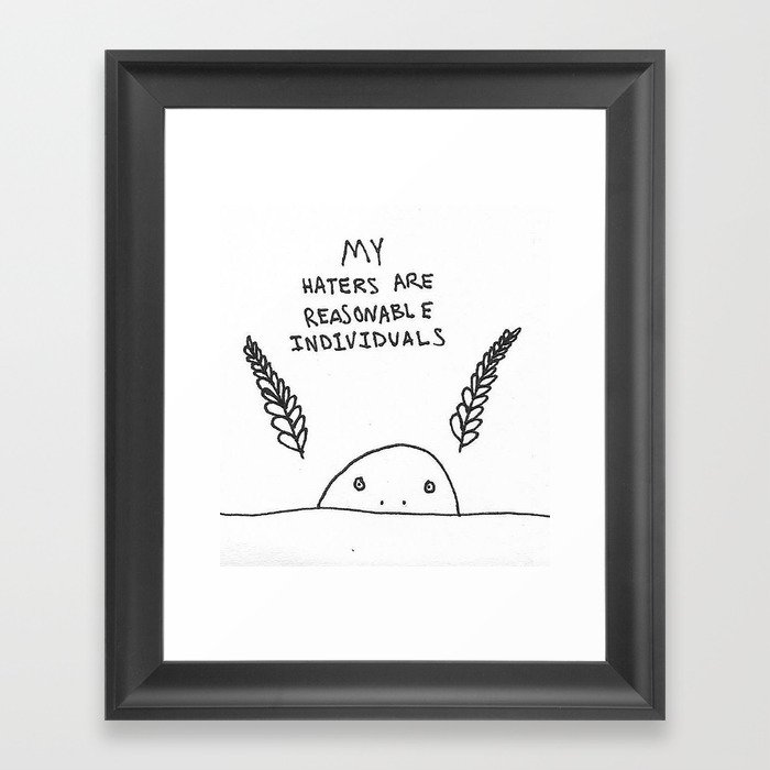 my haters Framed Art Print