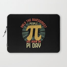 Retro Awesome People Born Birth On Pi Day Laptop Sleeve