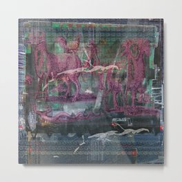 Glitch Zoo Chaos Metal Print