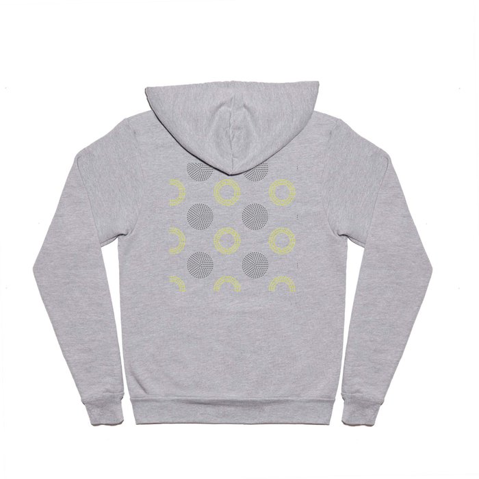 Lime Gray and White Circle and Polka Dot Pattern Pairs Coloro 2022 Popular Color Light 050-83-41 Hoody