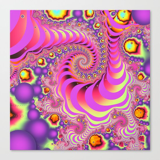 Colourful spiral motion, fractal abstract art Canvas Print