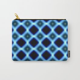 Blue Black Diagonal Fuzz Background Pattern. Carry-All Pouch