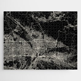 San Bernardino USA - City Map - Black and White Aesthetic Jigsaw Puzzle