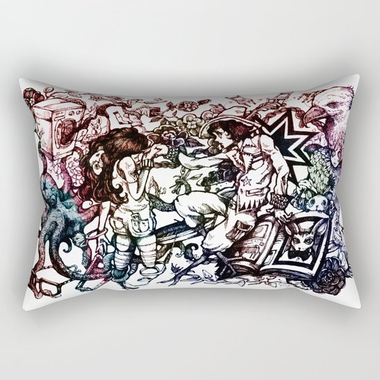 Domestic Parade Rectangular Pillow