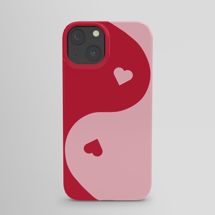 Cherry Love Yin Yang Heart iPhone Case