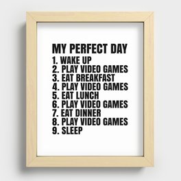 perfect day playing video games Recessed Framed Print