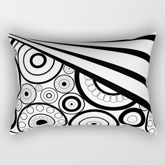 Abstract black and white pattern. Rectangular Pillow