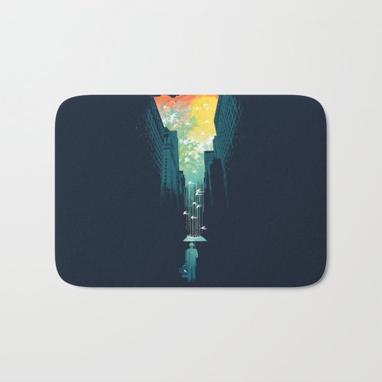 I Want My Blue Sky Bath Mat
