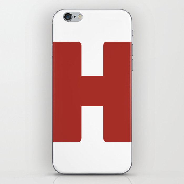 H (Maroon & White Letter) iPhone Skin