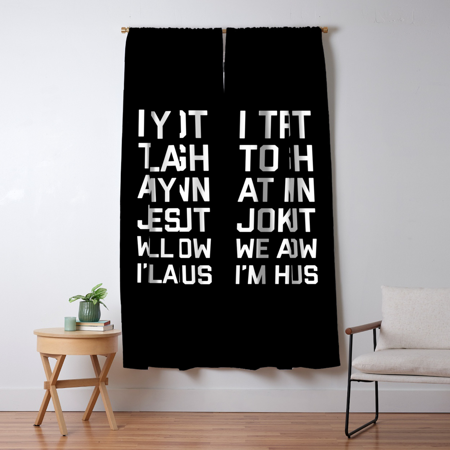 Laugh Own Jokes Funny Quote Blackout Curtain By Envyart Society6