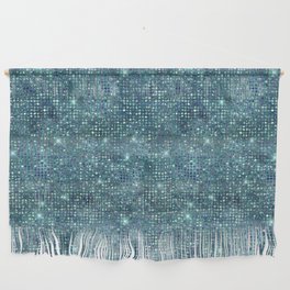 Teal Diamond Studded Glam Pattern Wall Hanging