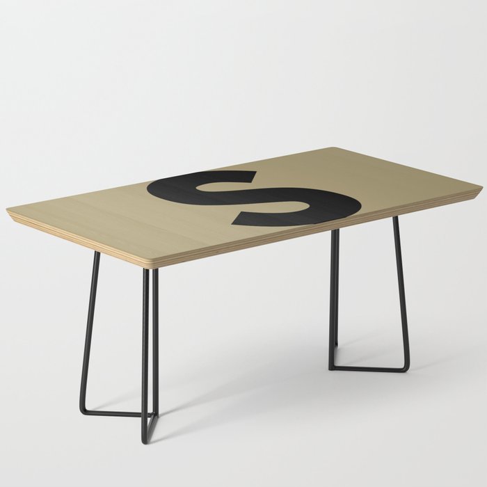 letter S (Black & Sand) Coffee Table