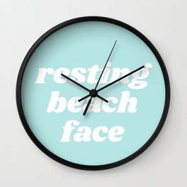 resting beach face Wall Clock