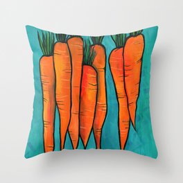Carrots Throw Pillow