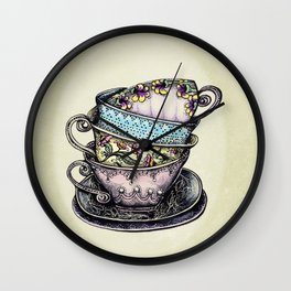 teacups Wall Clock
