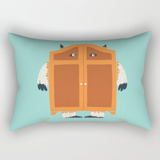 Monster in the closet Rectangular Pillow
