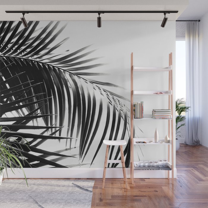 Palm Leaves Black White Vibes 3 Tropical Decor Art Society6