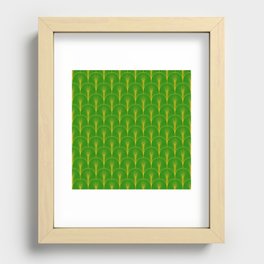 Green Golden Art Deco Arch Pattern Recessed Framed Print
