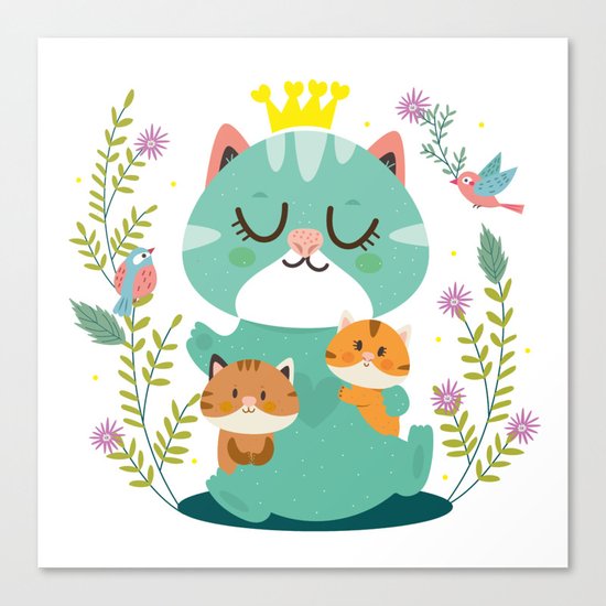 Queen cat Canvas Print