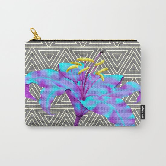 Geometric Lily Carry-All Pouch