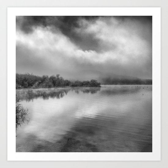 "Looking For Dreams". Foggy morning Art Print