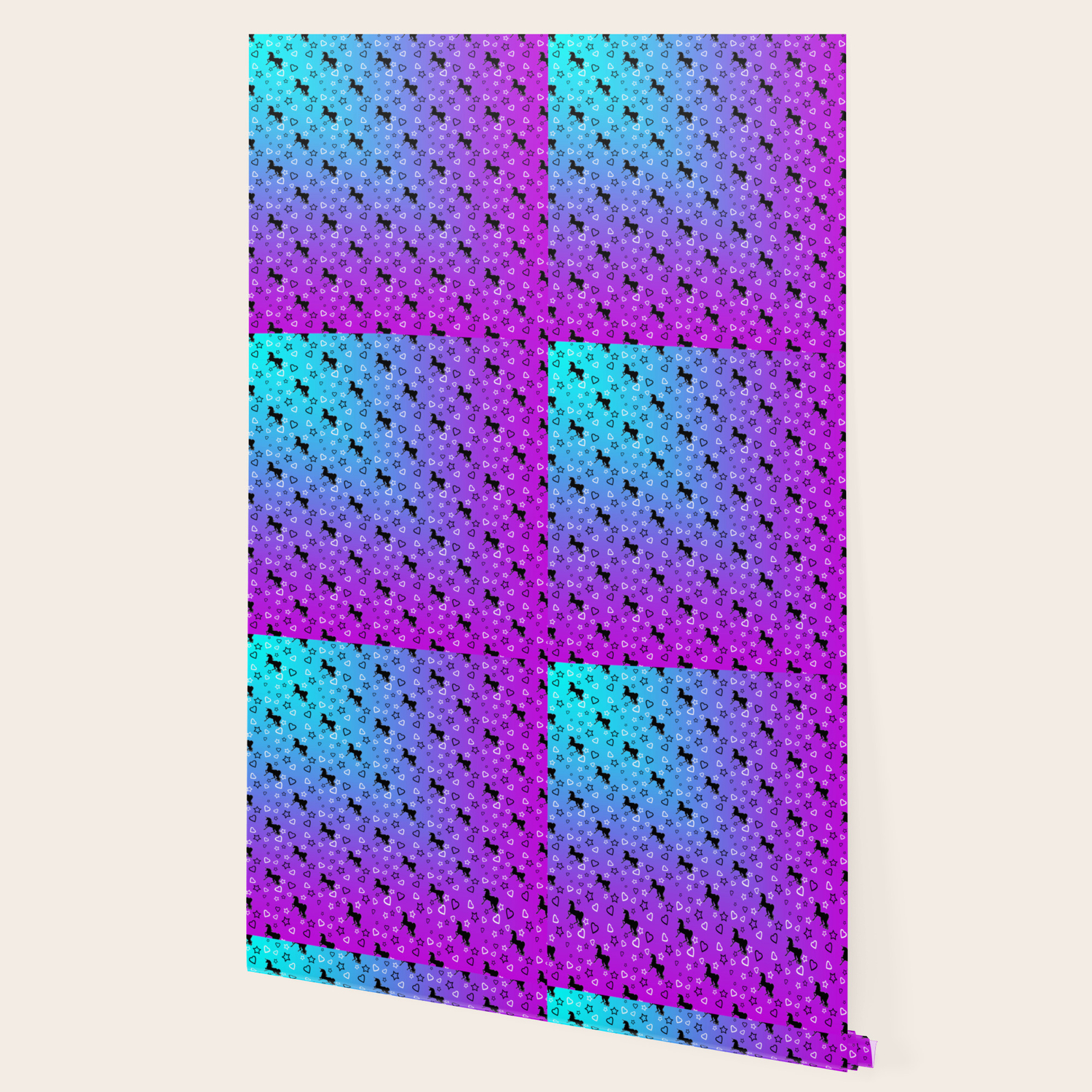 Black Unicorn Pattern Blue Amp Pink Wallpaper By Blakcirclegirl