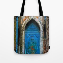 Beautiful Egyptian Blue European Doorway Photograph Tote Bag