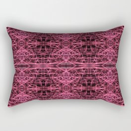 Liquid Light Series 48 ~ Red Abstract Fractal Pattern Rectangular Pillow