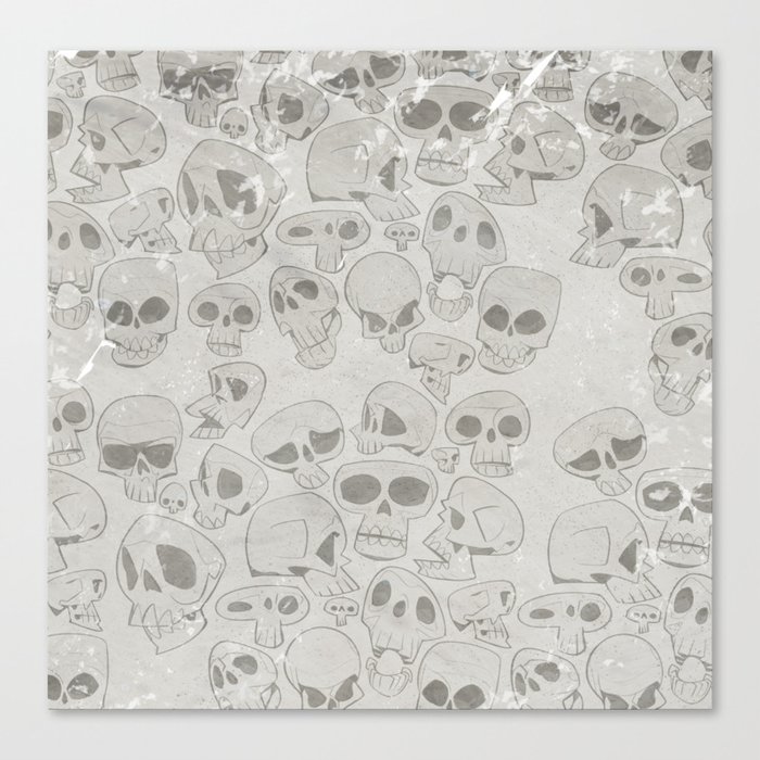 Skulls Pattern Canvas Print