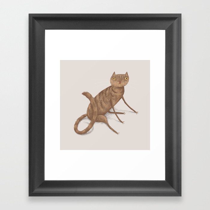 Gangly Cat Framed Art Print
