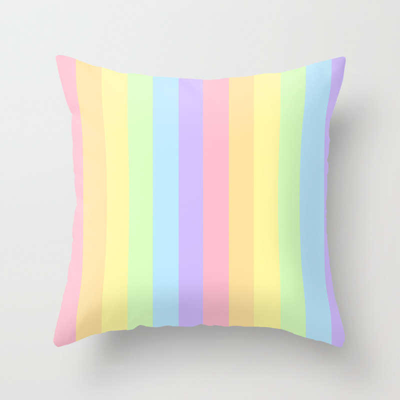 Pastel Rainbow Kindness Throw Pillow Be Kind 