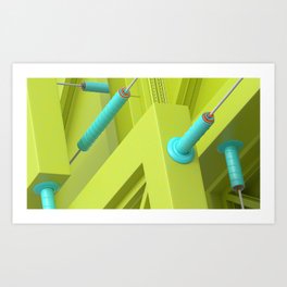 Construct Art Print | Mechanical, Artificial, Emotion, Inspired, Inspiring, Architectural, Machine, 3D, Architecture, Cgi 