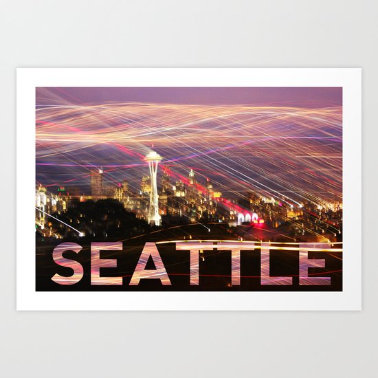 Seattle long exposure Art Print