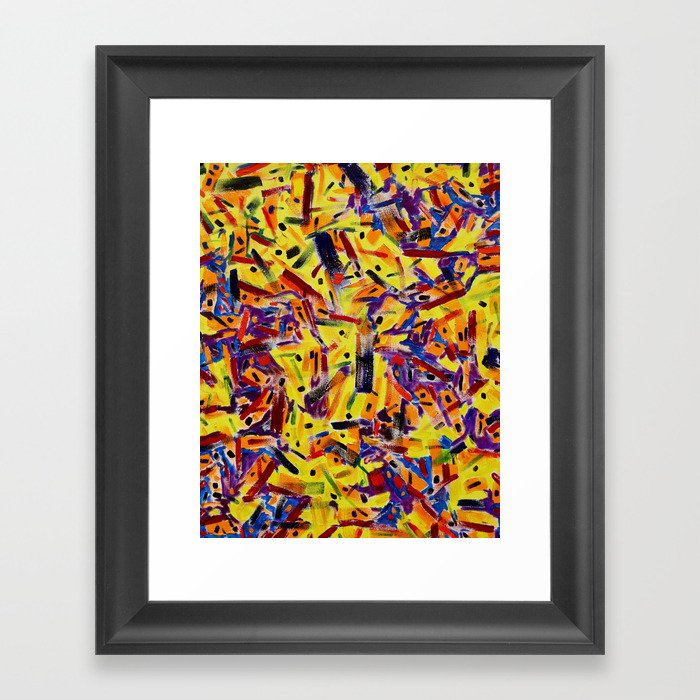 Boogie Woogie Colourful Abstract Framed Art Print