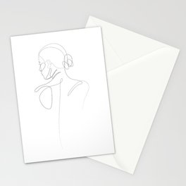 absence - one line art Stationery Card